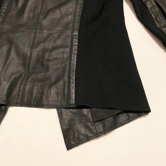 Danier Leather Blazer Jacket Womens 2XS Black - Picture 13 of 16